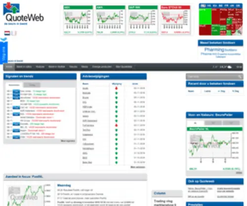 Quoteweb.com(De internationale beurzen inzichtelijk en overzichtelijk) Screenshot