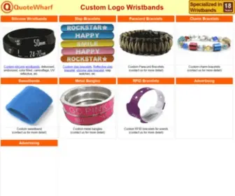 Quotewharf.com(Custom Logo Wristbands) Screenshot