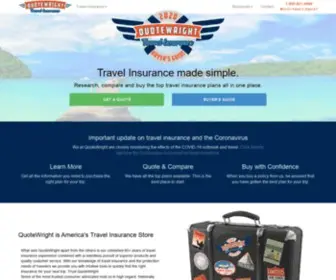 Quotewright.com(QuoteWright Home of the 2021 Travel Insurance Buyers Guide) Screenshot