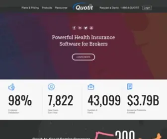 Quotit.com(Health Insurance Software for Brokers) Screenshot