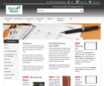 Quovadis-Diaries.co.uk(Quo Vadis Diaries for academic diaries) Screenshot