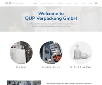 Qup-Verpackung.de(Big Bag (FIBC) direkt vom Hersteller) Screenshot