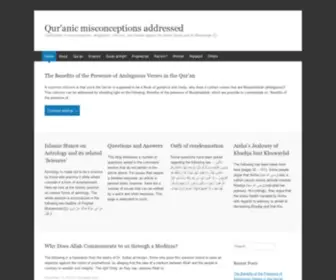 Qurananswers.me(Qur'anic misconceptions addressed) Screenshot
