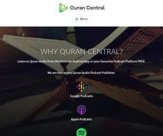 Qurancentral.com(Quran Audio Platform) Screenshot