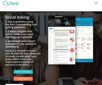 Qutee.com(Qutee is all about the best commenting experience on a wide range of topics) Screenshot