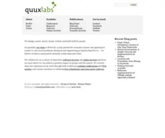 Quuxlabs.com(Quuxlabs @ transmuting ideas into value) Screenshot