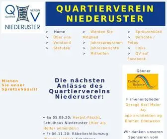 QV-Niederuster.ch(Quartierverein Niederuster) Screenshot