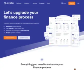 Qvalia.com(Rethink invoice processing. Automate your business. Qvalia) Screenshot