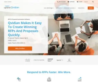 Qvidian.com(Upland Qvidian RFP response and proposal management software) Screenshot