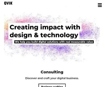 Qvik.com(Creating Impact with Design & Technology) Screenshot