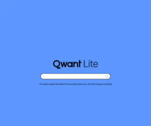 Qwant.fr(Le moteur de recherche qui ne sait rien sur vous) Screenshot