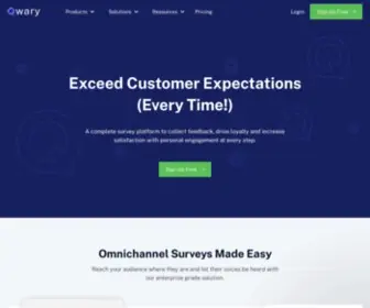 Qwary.com(Customer &amp; Employee Experience Management Platform) Screenshot