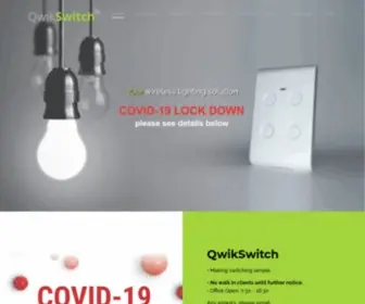 Qwikswitch.co.za(Wireless lighting control) Screenshot