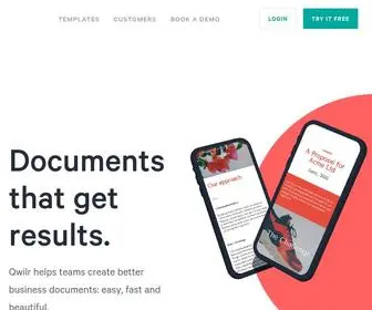 Qwilr.com(Proposal Software and Templates) Screenshot