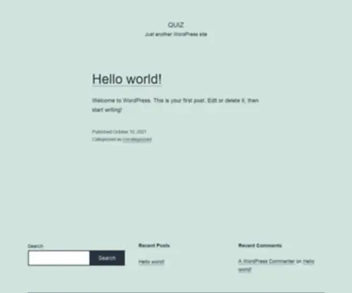 Qwizvid.com(Just another WordPress site) Screenshot