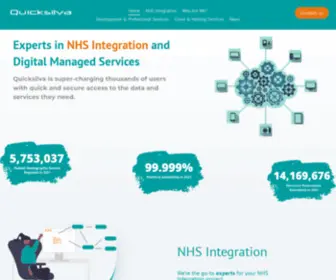 QXlva.com(Health Integration Solutions and Services home page) Screenshot