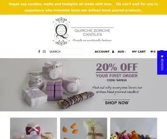 Qzcandles.com.au(Quirche Zorche Candles) Screenshot