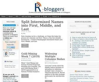 R-Bloggers.com(R news and tutorials contributed by hundreds of R blog) Screenshot