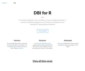 R-Dbi.org(DBI for R) Screenshot