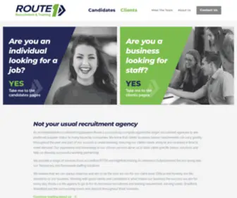 R1RT.co.uk(Route One Recruitment and Training) Screenshot