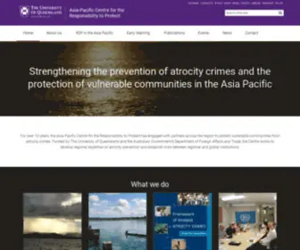 R2Pasiapacific.org(Asia-Pacific Centre for the Responsibility to Protect) Screenshot