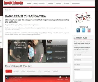 R2R.org.nz(Rangatahi Tu Rangatira) Screenshot