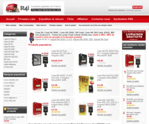 R4IR4DS.com(Carte R4 DSi XL) Screenshot