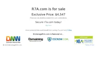 R7A.com(Forsale Lander) Screenshot