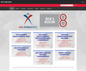 R8Mensgymnastics.com(Region VIII Men's Gymnastics) Screenshot