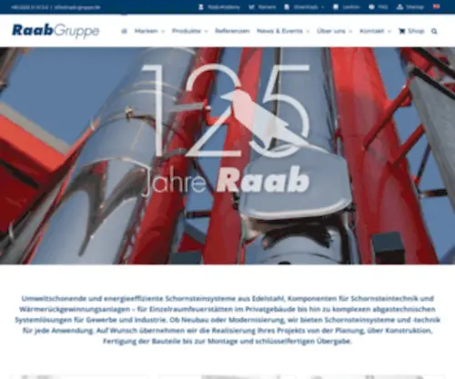 Raab-Gruppe.de(Abgastechnische Gesamtlösungen) Screenshot