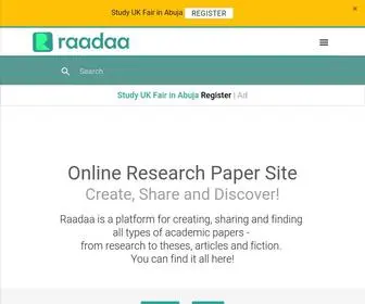 Raadaa.com(Online Academic Research Paper Site) Screenshot