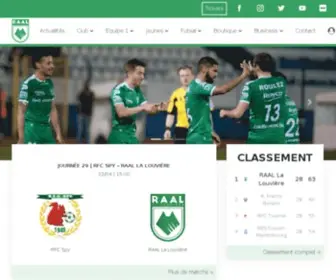 Raal.be(La raal la louvière est un club de football basé à la louvière (belgique)) Screenshot