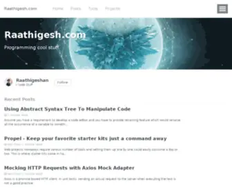 Raathigesh.com(Raathigesh) Screenshot