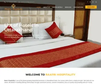 Raatri.com(Raatri Hospitality LLP) Screenshot