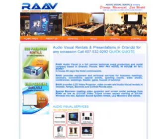 Raav.net(Video Projector and Video Screen Rentals Orlando Florida LCD projectors) Screenshot