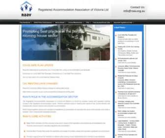 Raav.org.au(Promoting best practice in the private rooming house sector) Screenshot