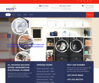 Raavahomeservice.com(Raava Home Services) Screenshot