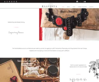 Raavista.com(The handcrafted jewelry line at Raavista) Screenshot