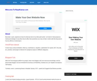 Raazkumar.com(#webhosting #wordpress #linux #nginx #apache tutorials) Screenshot