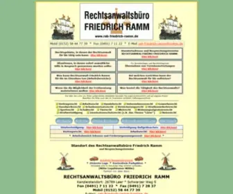 Rab-Friedrich-Ramm.de(Beschreibung der Tätigkeit des Rechtsanwaltsbüros Friedrich Ramm) Screenshot