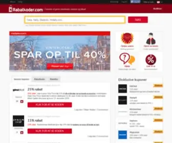 Rabatkoder.com(Rabatkoder og Rabat for webshop i Danmark) Screenshot