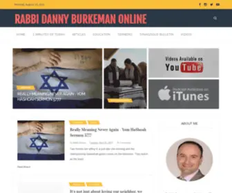 Rabbidanny.com(Rabbi Danny Burkeman Online) Screenshot