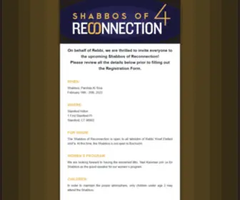 Rabbielefantalumni.com(Shabbos of Reconnection) Screenshot