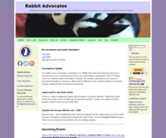 Rabbitadvocates.org(Rabbit Advocates) Screenshot