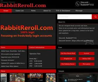 Rabbitreroll.com(RabbitReroll) Screenshot