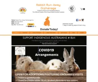 Rabbitrunaway.org.au(Rabbit rescue) Screenshot