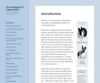 Rabbitspeak.com(Language of Lagomorphs) Screenshot