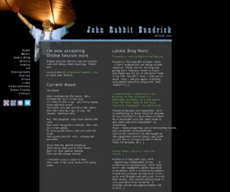 Rabbitwho.com(The official website of John Rabbit Bundrick) Screenshot