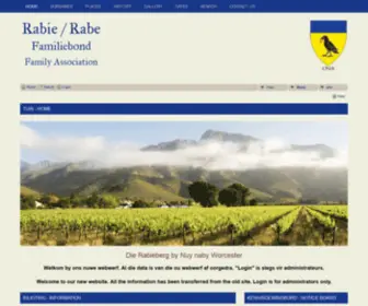 Rabiebond.co.za(Rabe Family Association) Screenshot