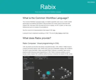 Rabix.io(Power tools for the Common Workflow Language) Screenshot